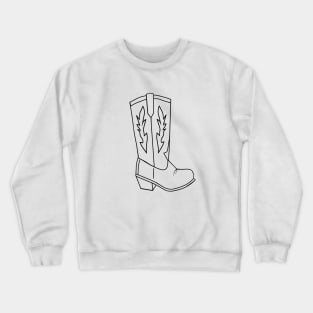 COWBOY Boot Black Crewneck Sweatshirt